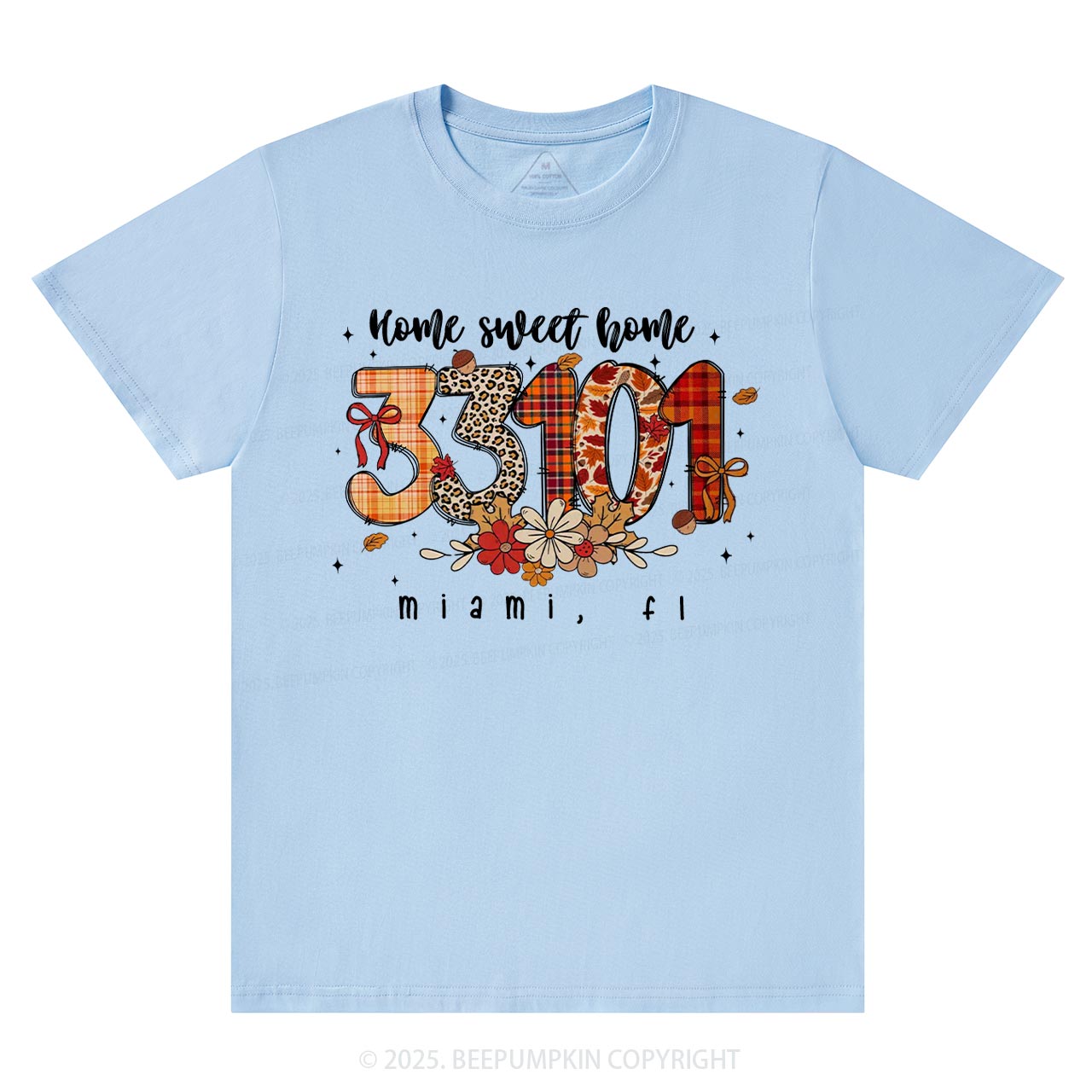 Personalized Fall Zip Code Doodle T-Shirts Beepumpkin