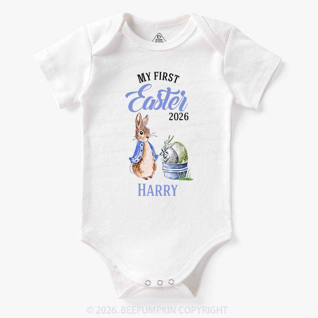 Personalized Little Bunny’s First Easter Baby Bodysuit