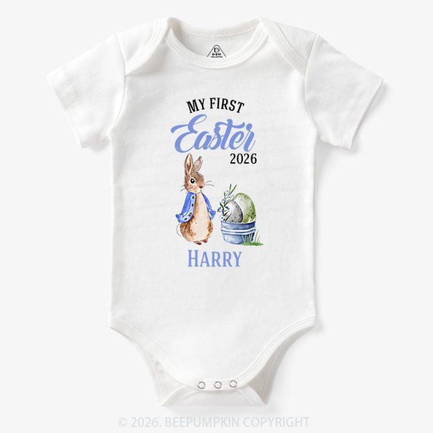 Personalized Little Bunny’s First Easter Baby Bodysuit