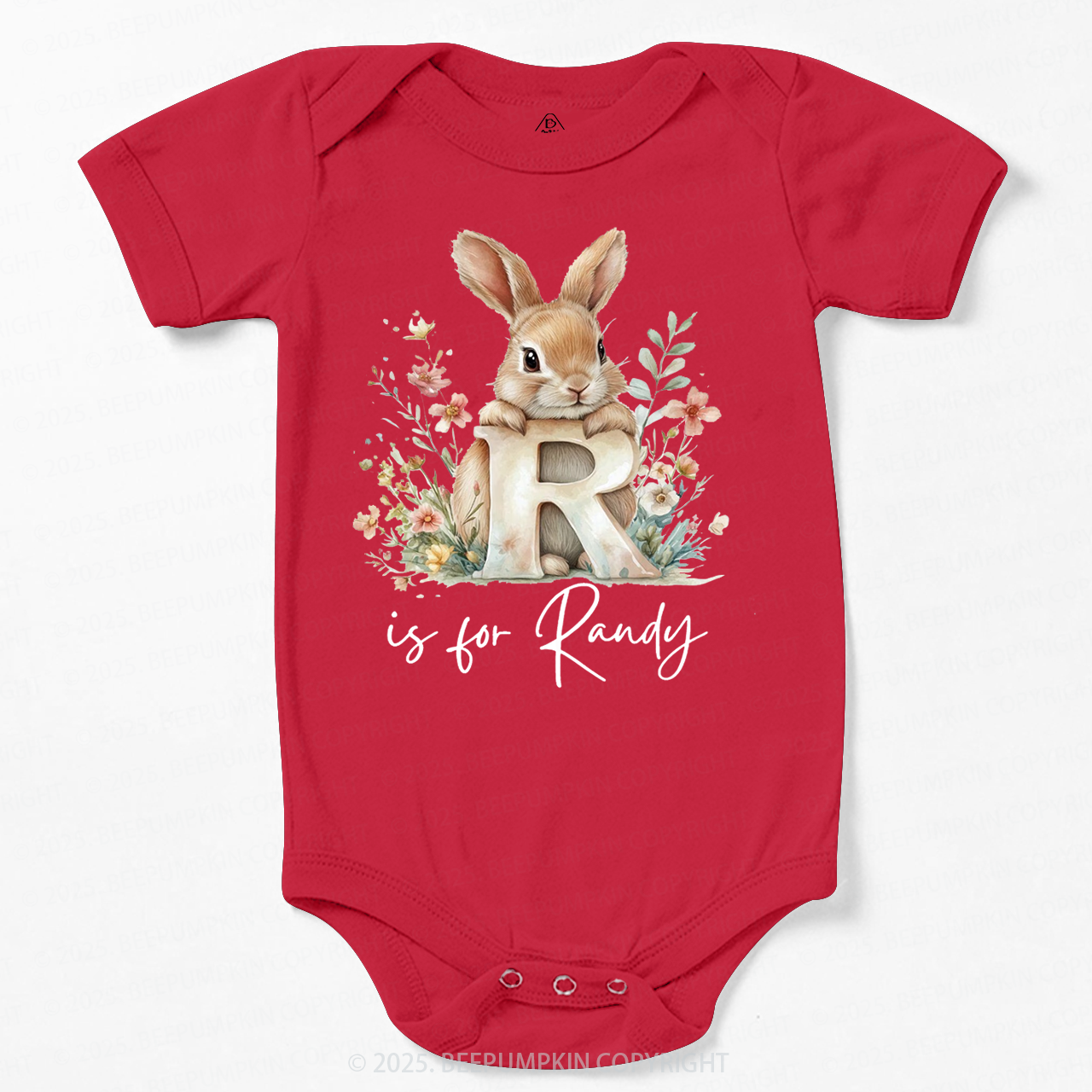 Personalized Name Animal Letter Bodysuit Beepumpkin