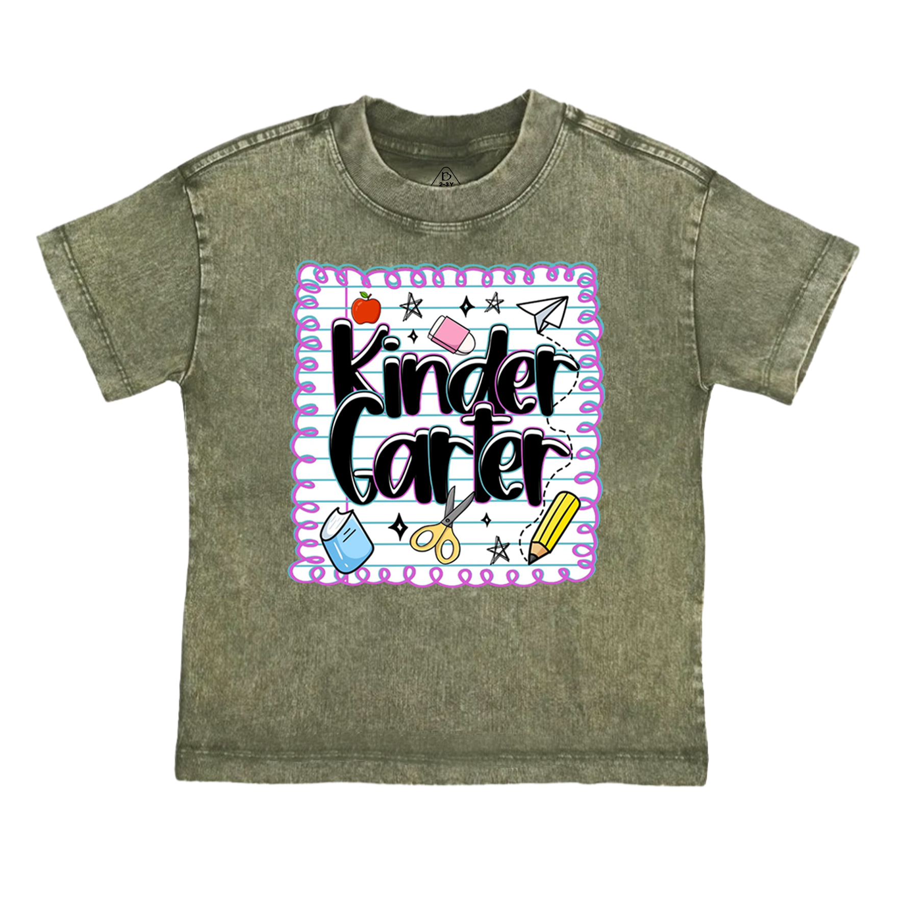 Personalized Back To School Bundle Toddler&Kids Washed Tees