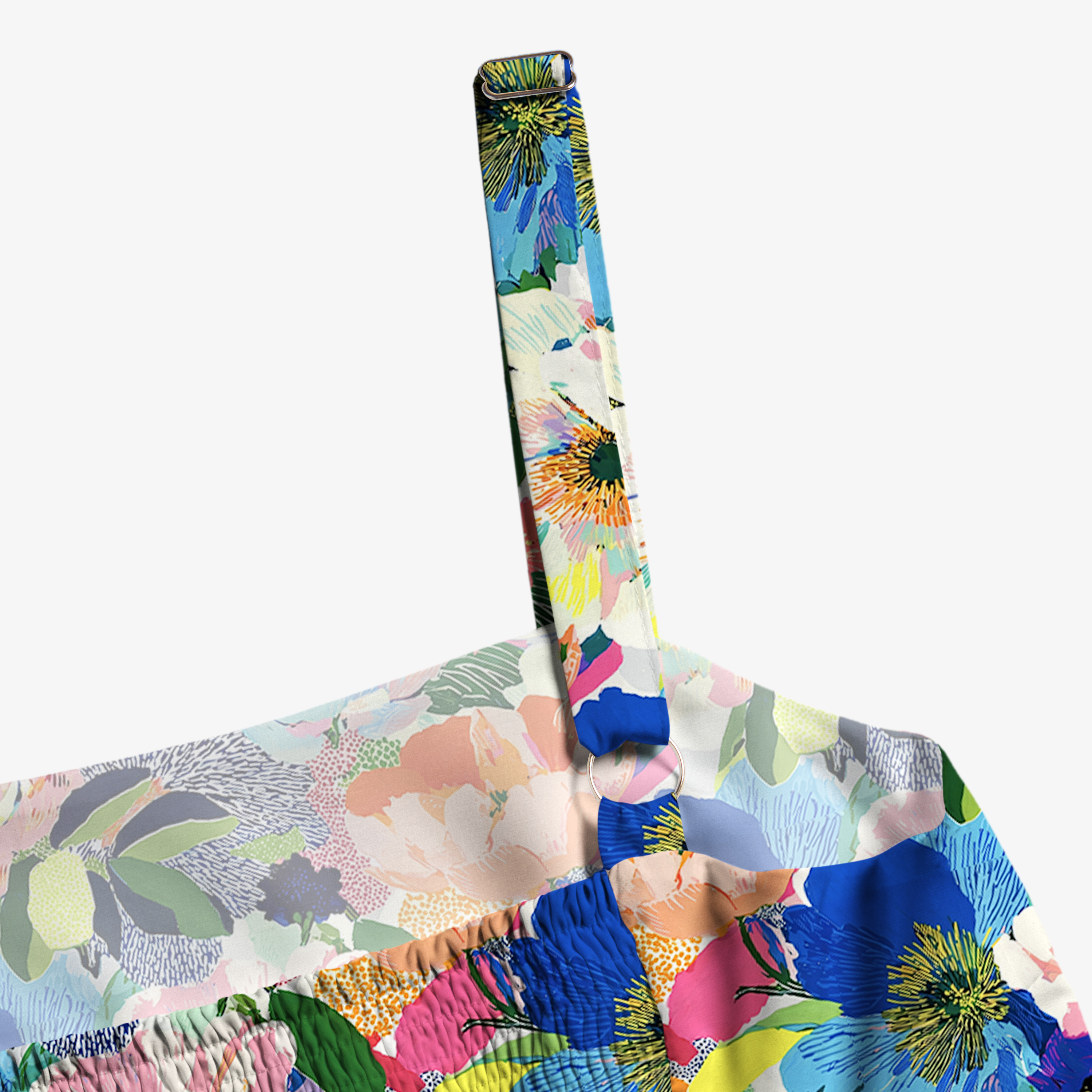 Colorful Abstract Floral All-Over Print Women’s Voile Cami Dress