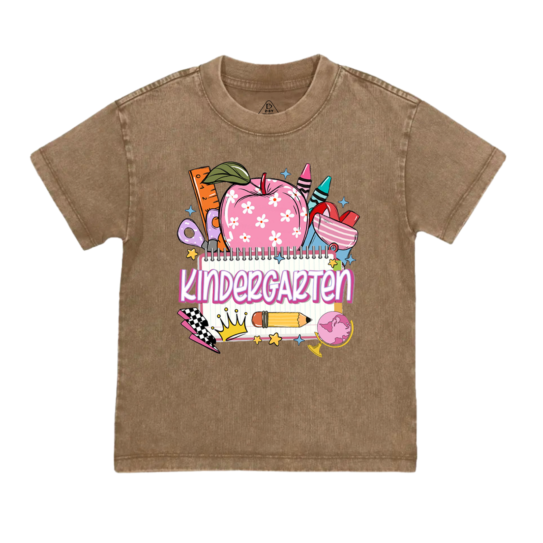 Personalized Retro Back To School Toddler&Kids Washed Tees