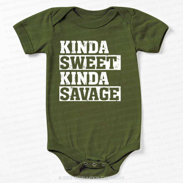 Kinda Sweet Kinda Savage Bodysuit For Baby