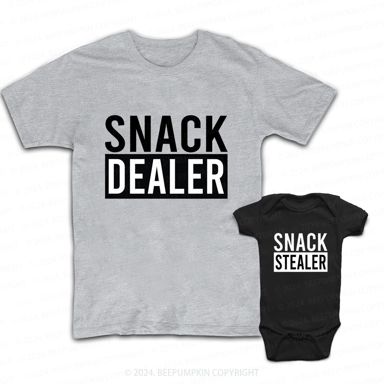 Snack Dealer Snack Stealer Daddy And Me Matching Shirt