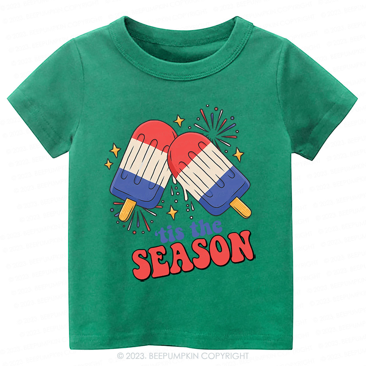 Fireworks Ice Cream Independence Day Kids Shirts