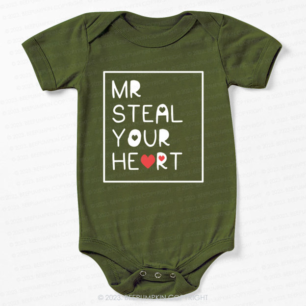 Mr Steal Your Heart Bodysuit For Baby 