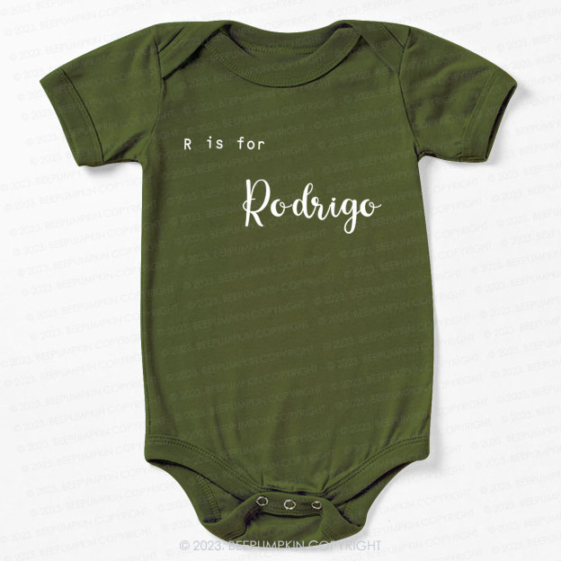Personalized Letter Is For Bodysuit For Baby 