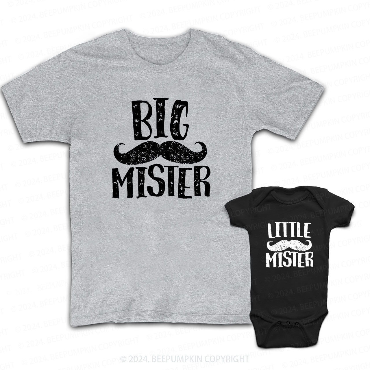 Popular Mustache Big Mister Daddy And Me Matching Shirt