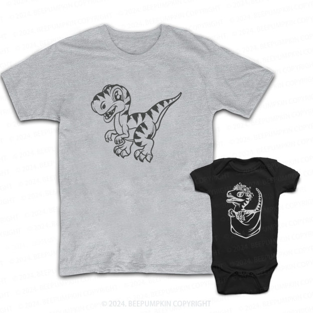 Tyrannosaurus Daddy And Me Matching Shirt
