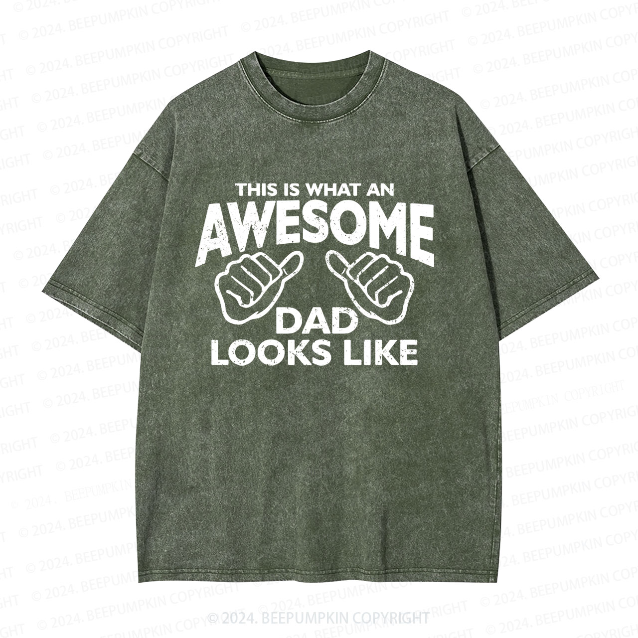 Awesome Dad This Is What An Dad Looks Like Dad Washed T-Shirts 