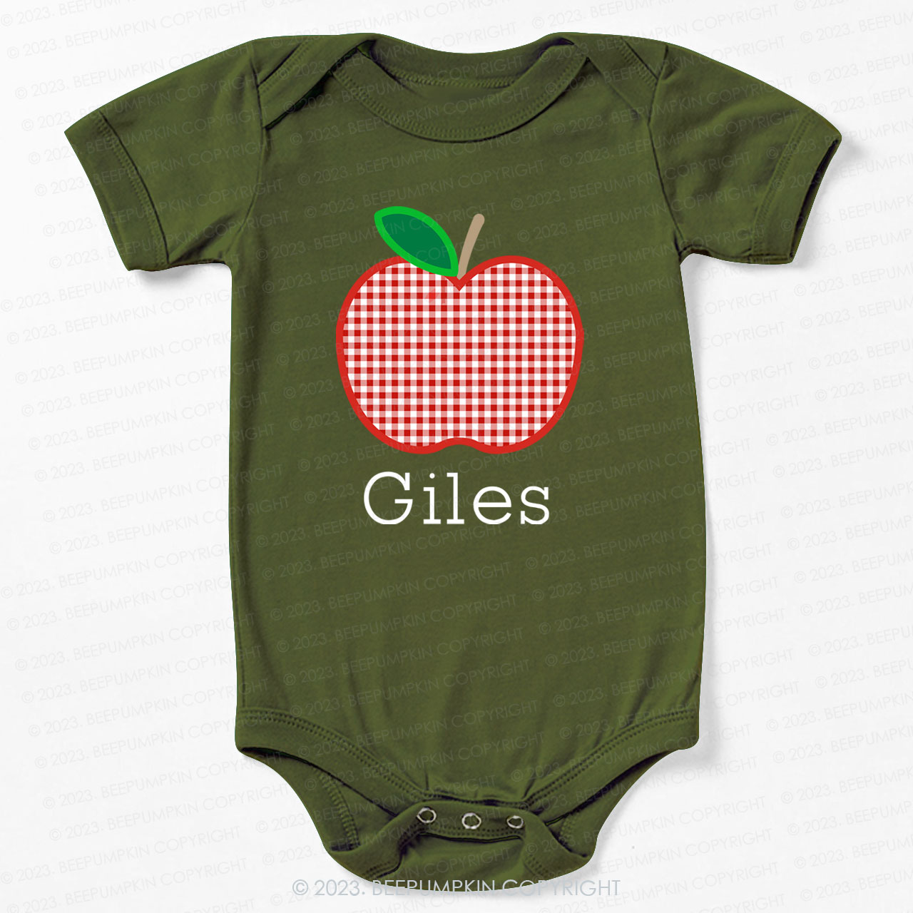 Personalized Apple Bodysuit For Baby 