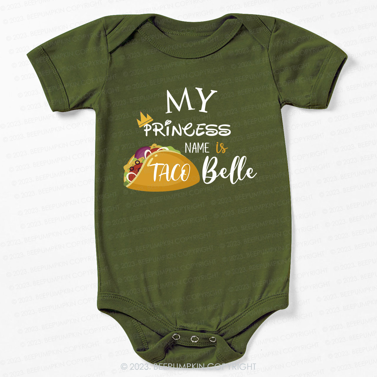 My Princess's Name Bodysuit For Baby 