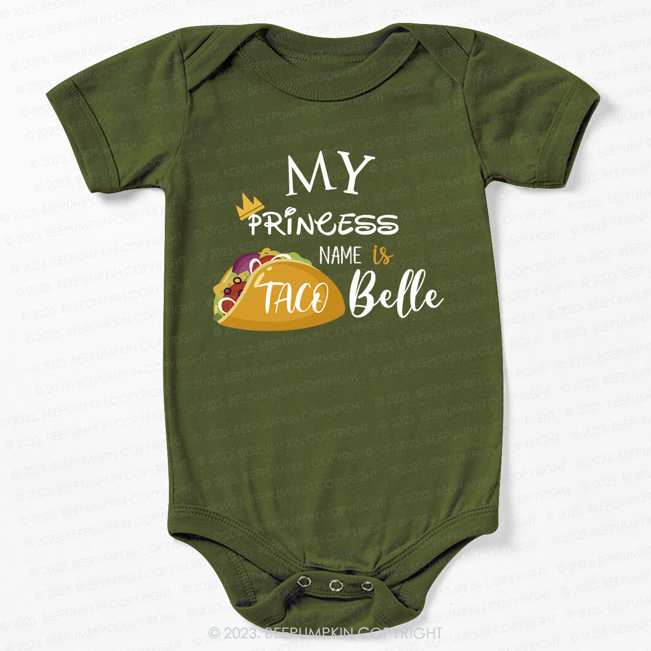 My Princess's Name Bodysuit For Baby 