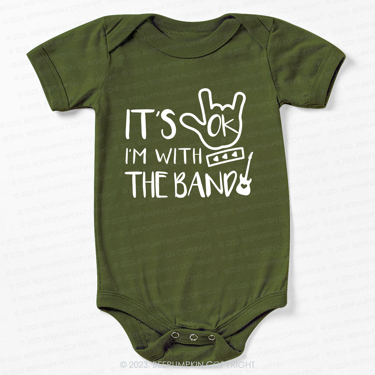 It's OK I'm with the Band Bodysuit For Baby 8