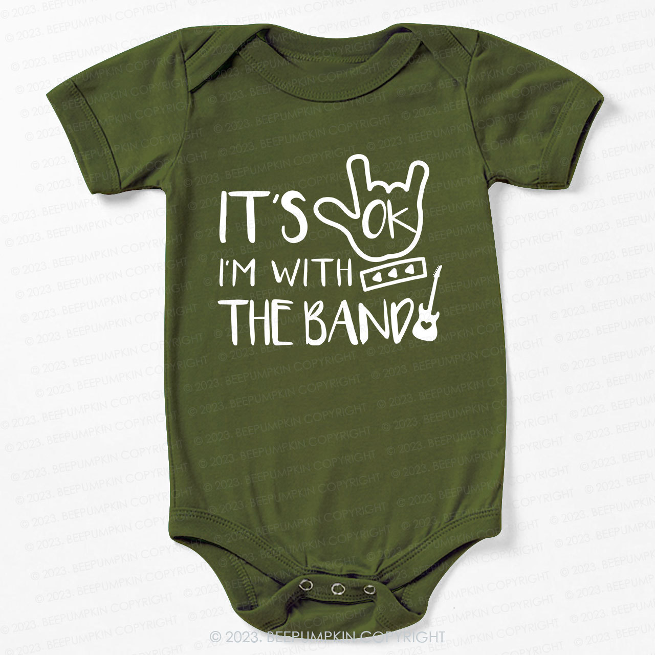 It's OK I'm with the Band Bodysuit For Baby 8
