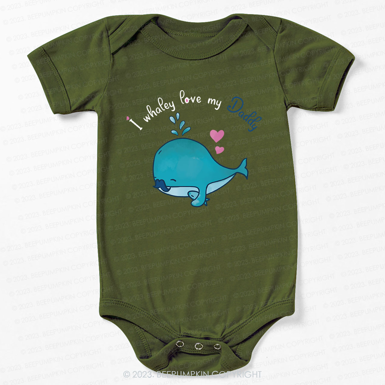 I whalely love my daddy Bodysuit For Baby 
