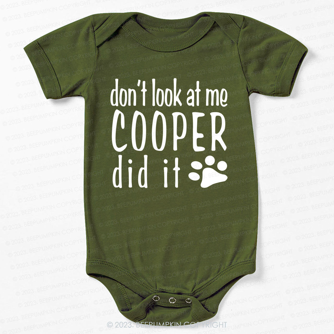 Personalized Don’t Look At Me Baby Bodysuit For Baby 