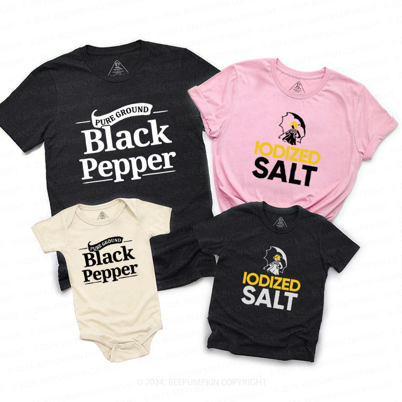 Cute Salt And Pepper Family Matching Shirts