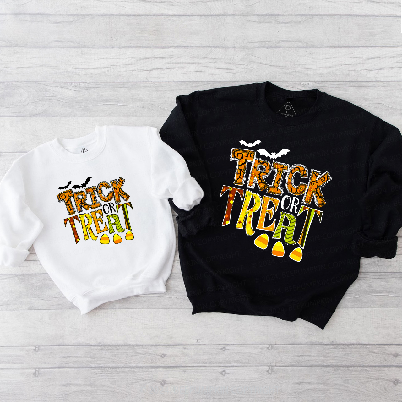 Trick Or Treat Funny Halloween Family Matching Sweatshirt