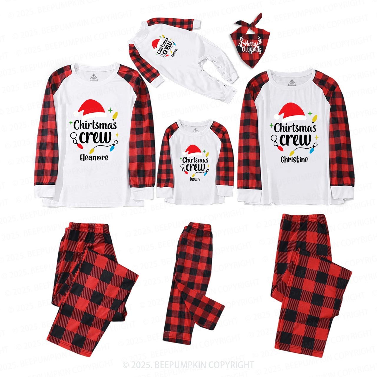 Personalized Christmas Crew Family Matching Pajamas