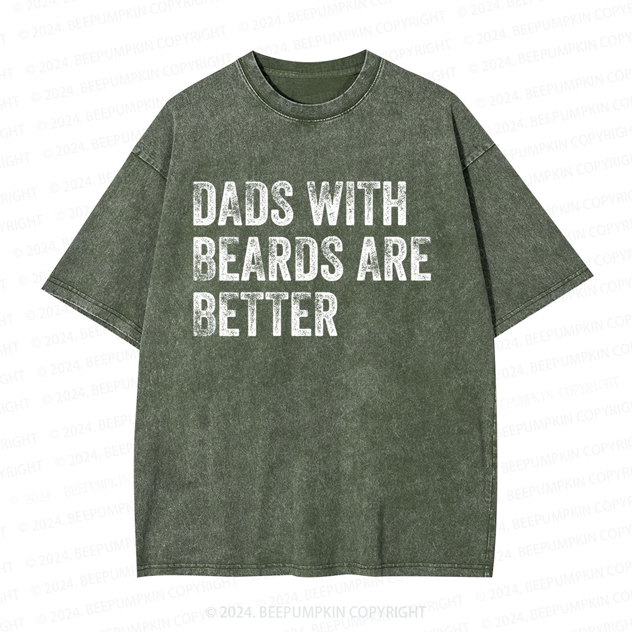 Dads With Beards Are Better Dad Washed T-Shirts Dad Washed T-Shirts 