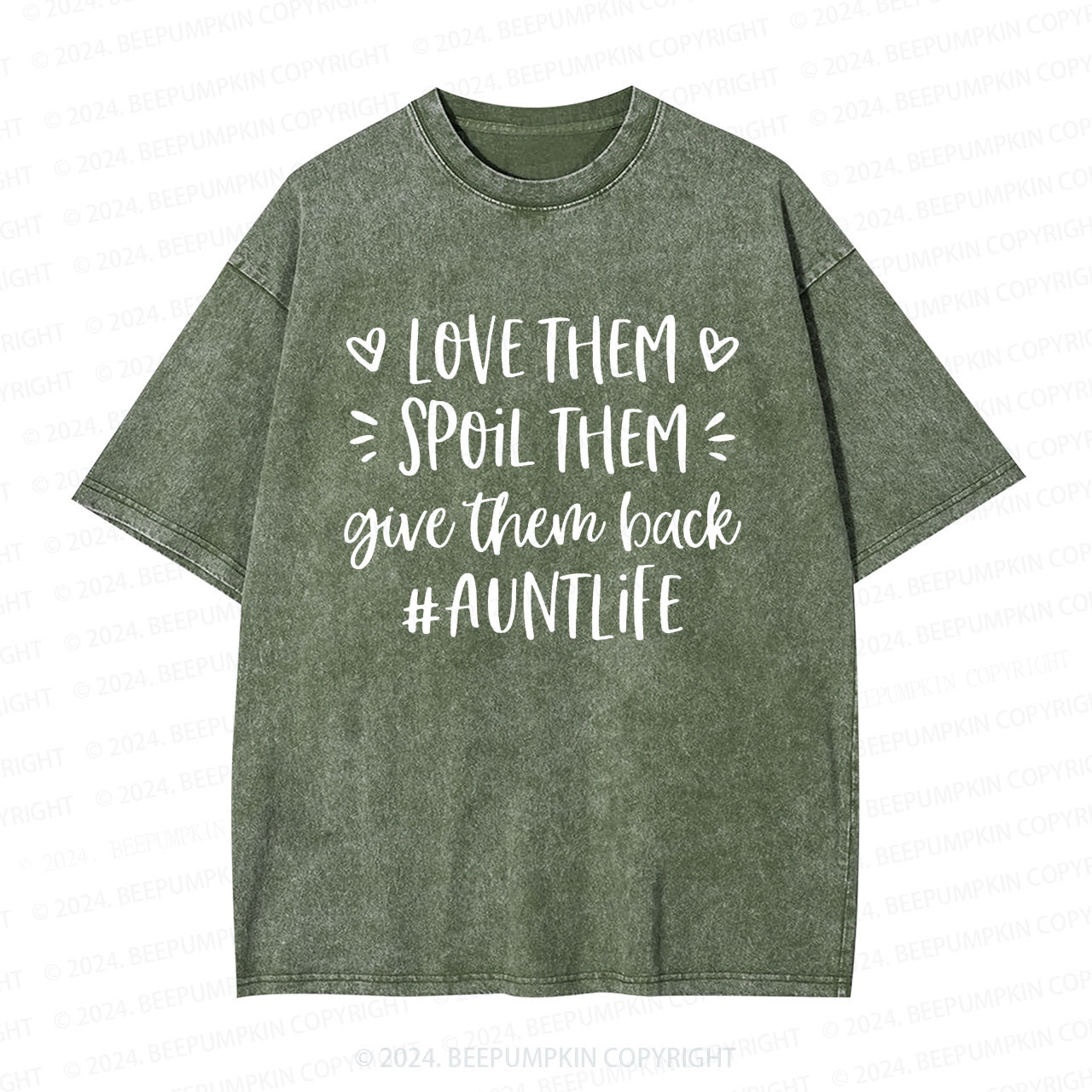 Love Them Spoil Them Give Them Back Aunt Washed T-Shirts 