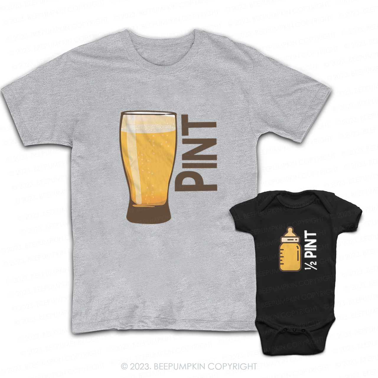Pint Half Pint Dad & Me Matching T-Shirts