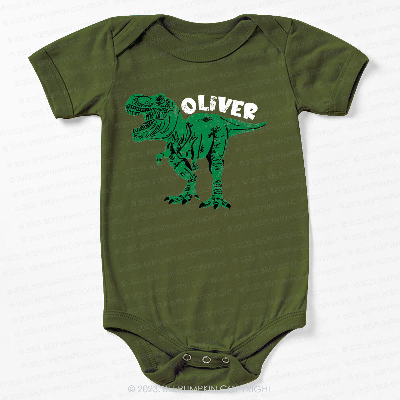 Personalized Dinosaur Bodysuit For Baby
