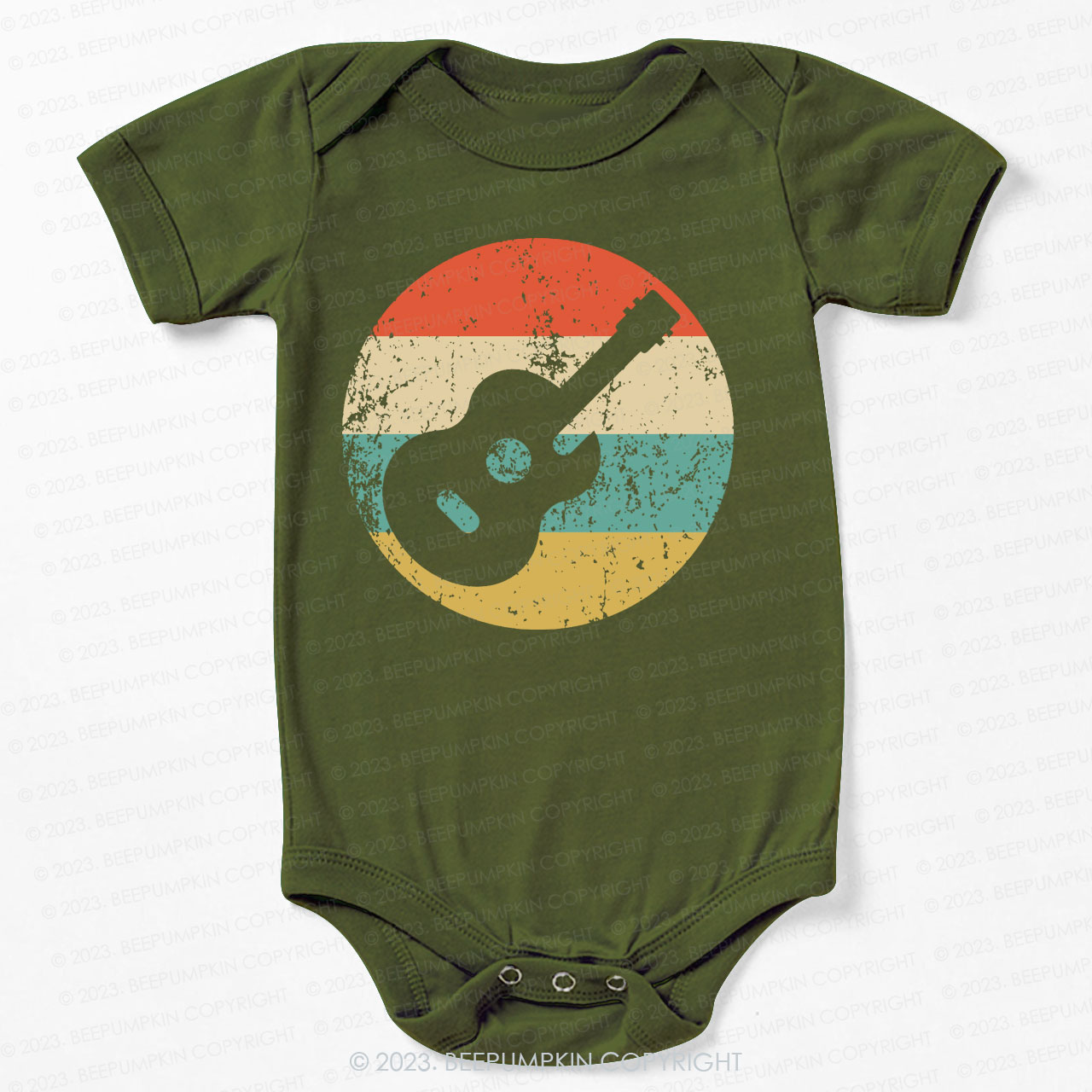 Retro Guitar Icon Bodysuit For Baby