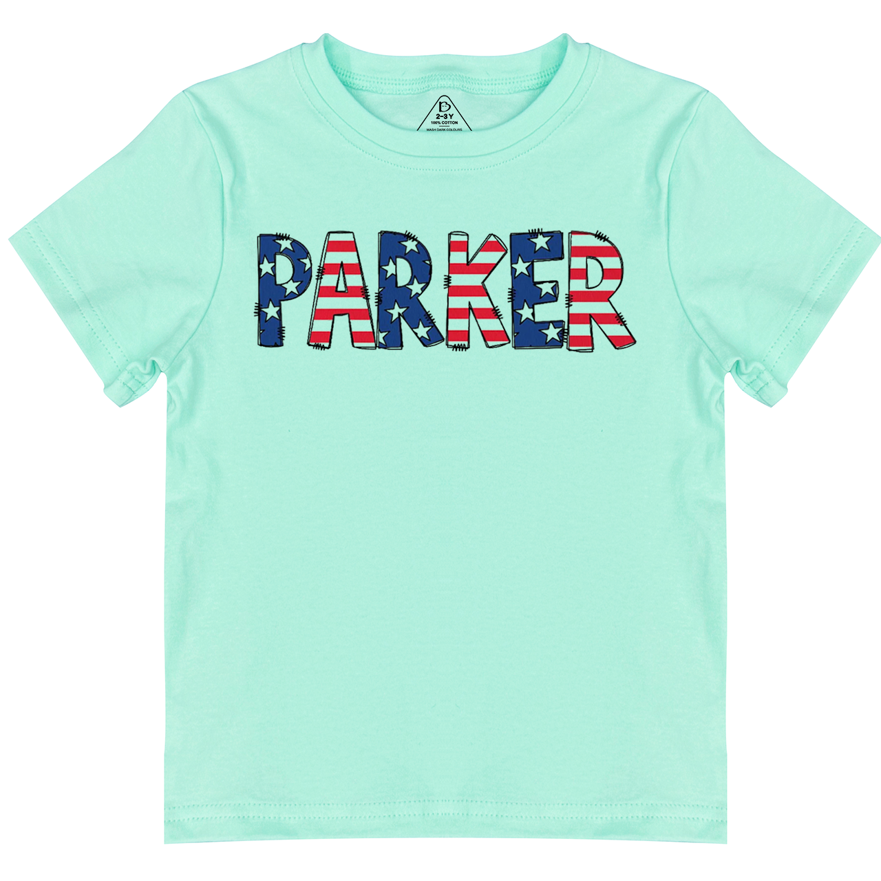 Personalized Name Patriotic Letters Toddler&Kid's Tees Beepumpkin 