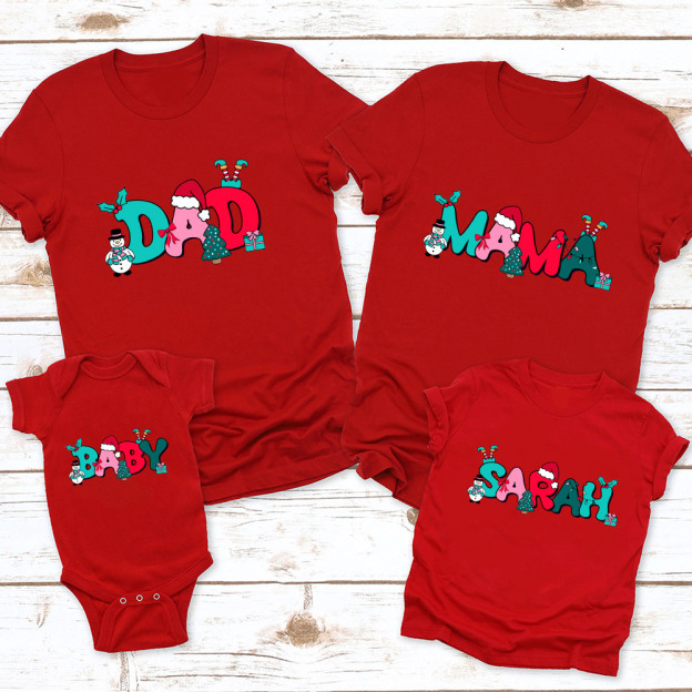 Funny Snowman Christmas Family Matching Shirt