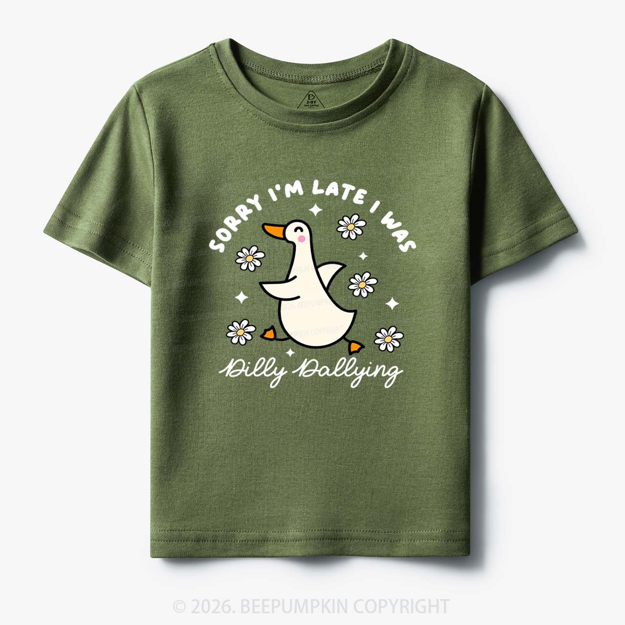 Sorry I'm Late I Was Dilly Dallying Goose Toddler&Kid's Tees