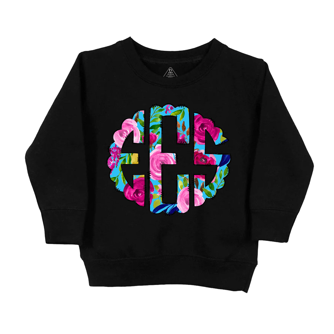 Personalized Floral Name Kids Sweatshirt