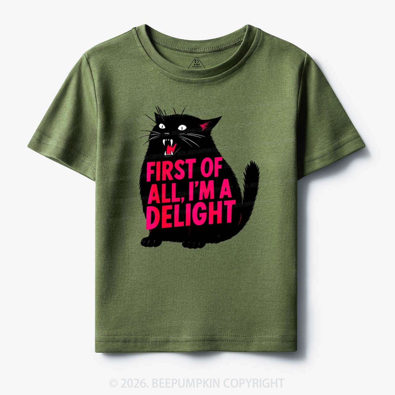 First of All I'm a Delight Black Cat Toddler&Kid's Tees