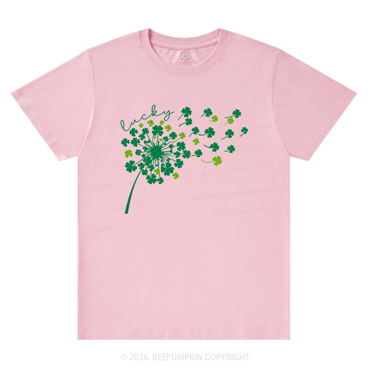 Dandelion Shamrock St. Patrick's Day T-Shirts Beepumpkin