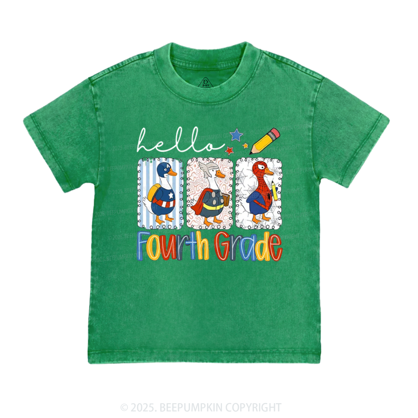 Personalized Hello School Toddler&Kids Washed Tees