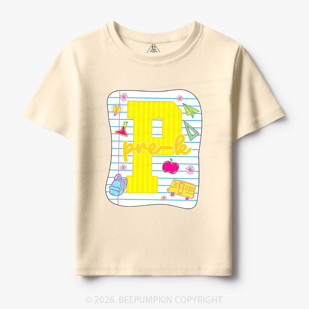 Striped Pre-k First Second Third Fourth Grade Toddler&Kid's Tees