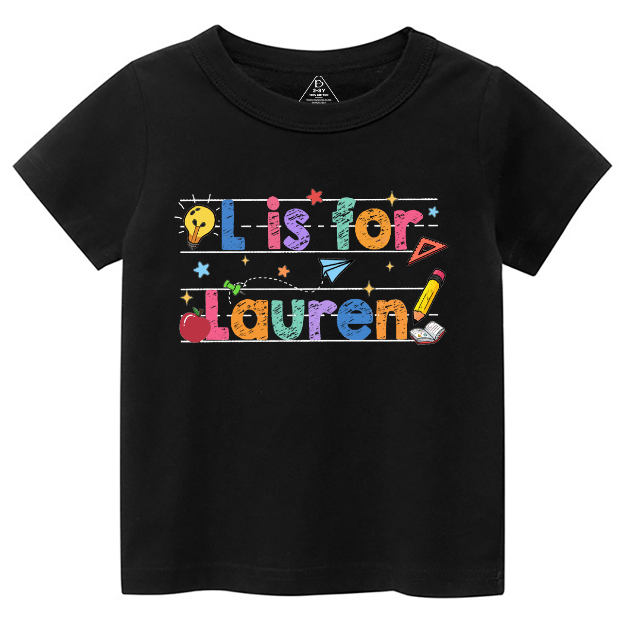 Personalized Kids Crayon Name Toddler&Kid's Tees Beepumpkin 