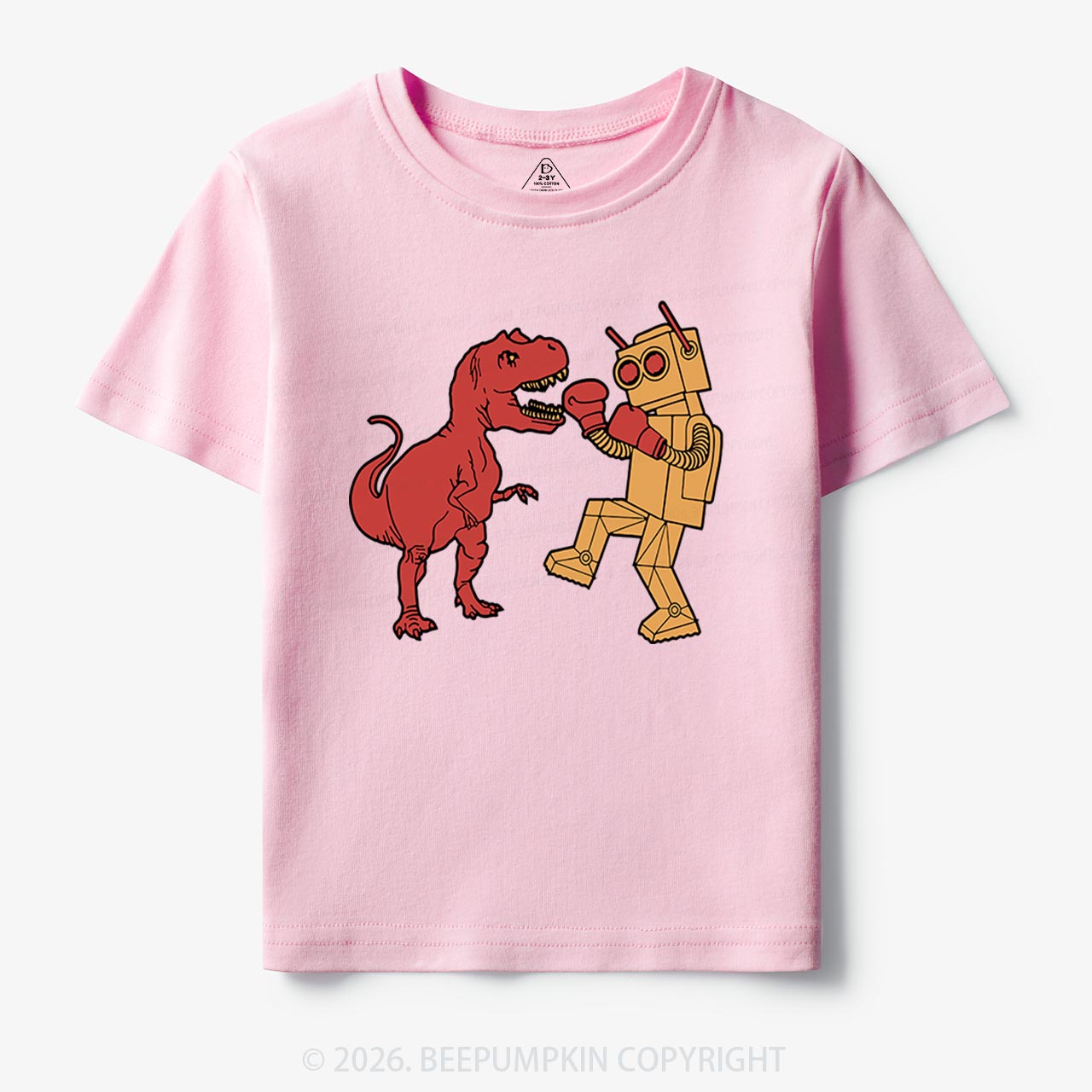 Kids Dinosaur Vs Robot Kids Shirt