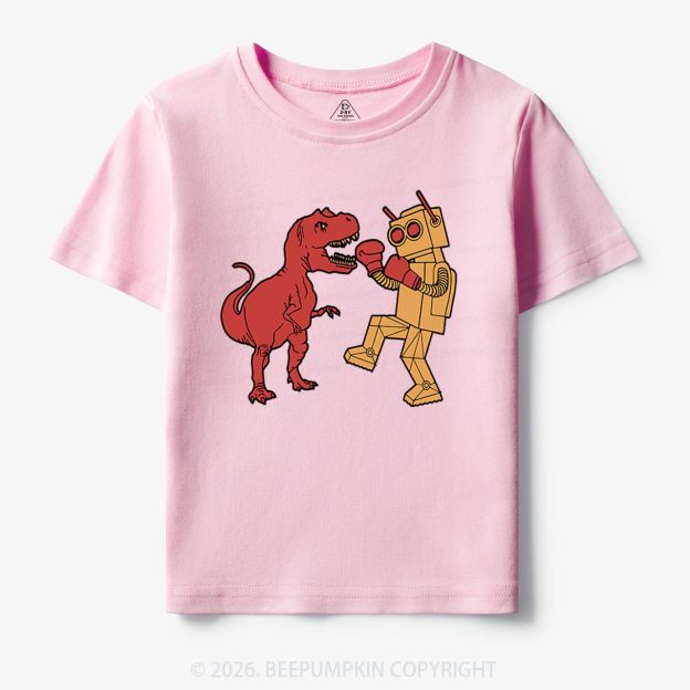Kids Dinosaur Vs Robot Kids Shirt