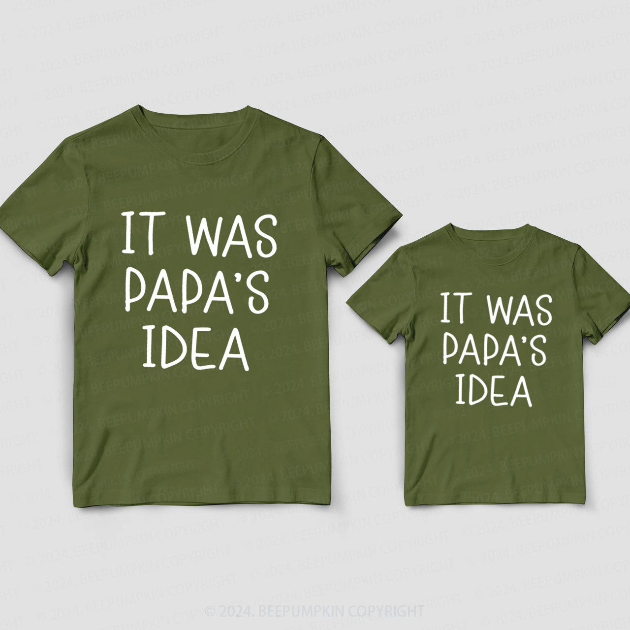 It Was Papa's Idea Daddy And Me Matching Shirt