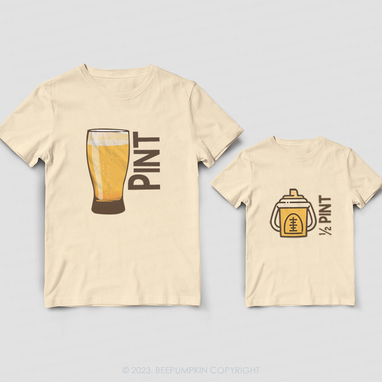 Pint Half Pint Dad & Me Matching T-Shirts