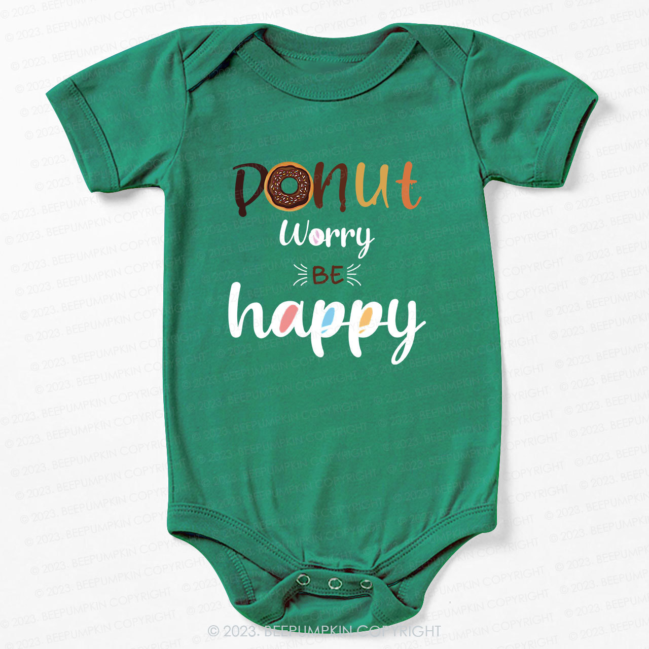 Donut Worry Be Happy Bodysuit For Baby 
