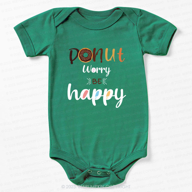 Donut Worry Be Happy Bodysuit For Baby 