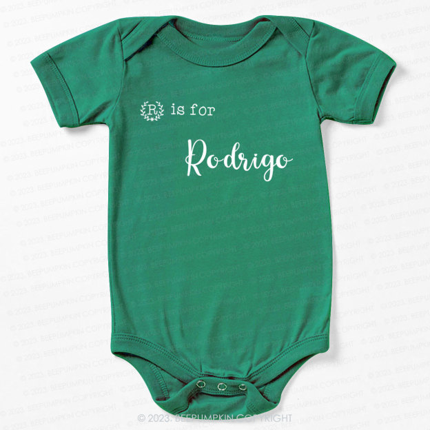 Personalized Letter Is For Bodysuit For Baby 