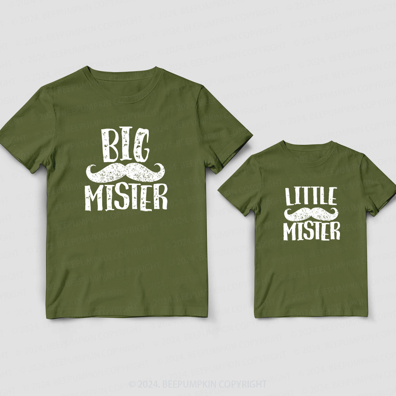 Popular Mustache Big Mister Daddy And Me Matching Shirt