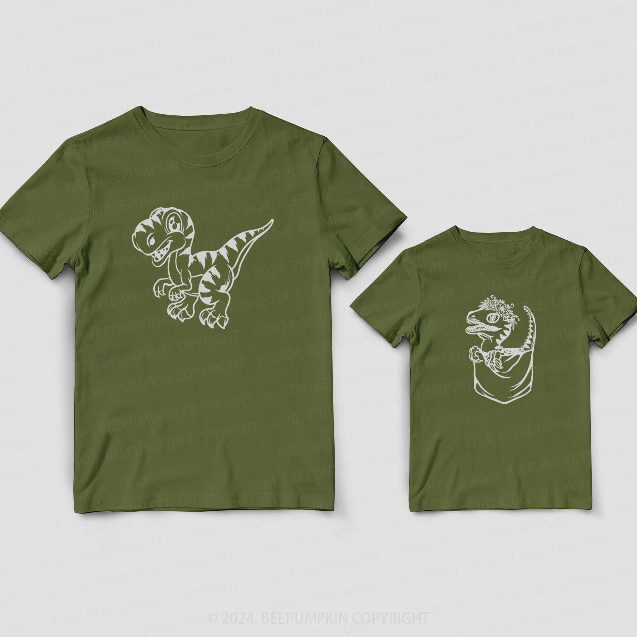 Tyrannosaurus Daddy And Me Matching Shirt