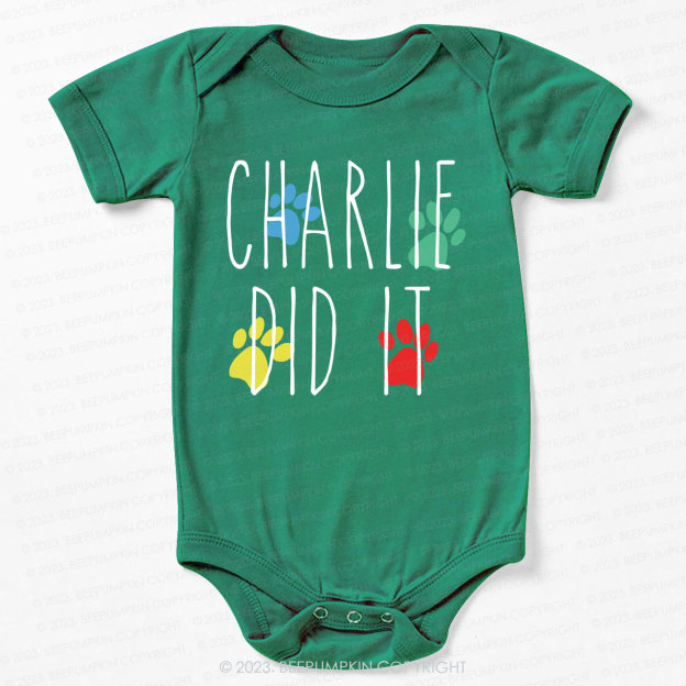 The Dog Did It Bodysuit For Baby 