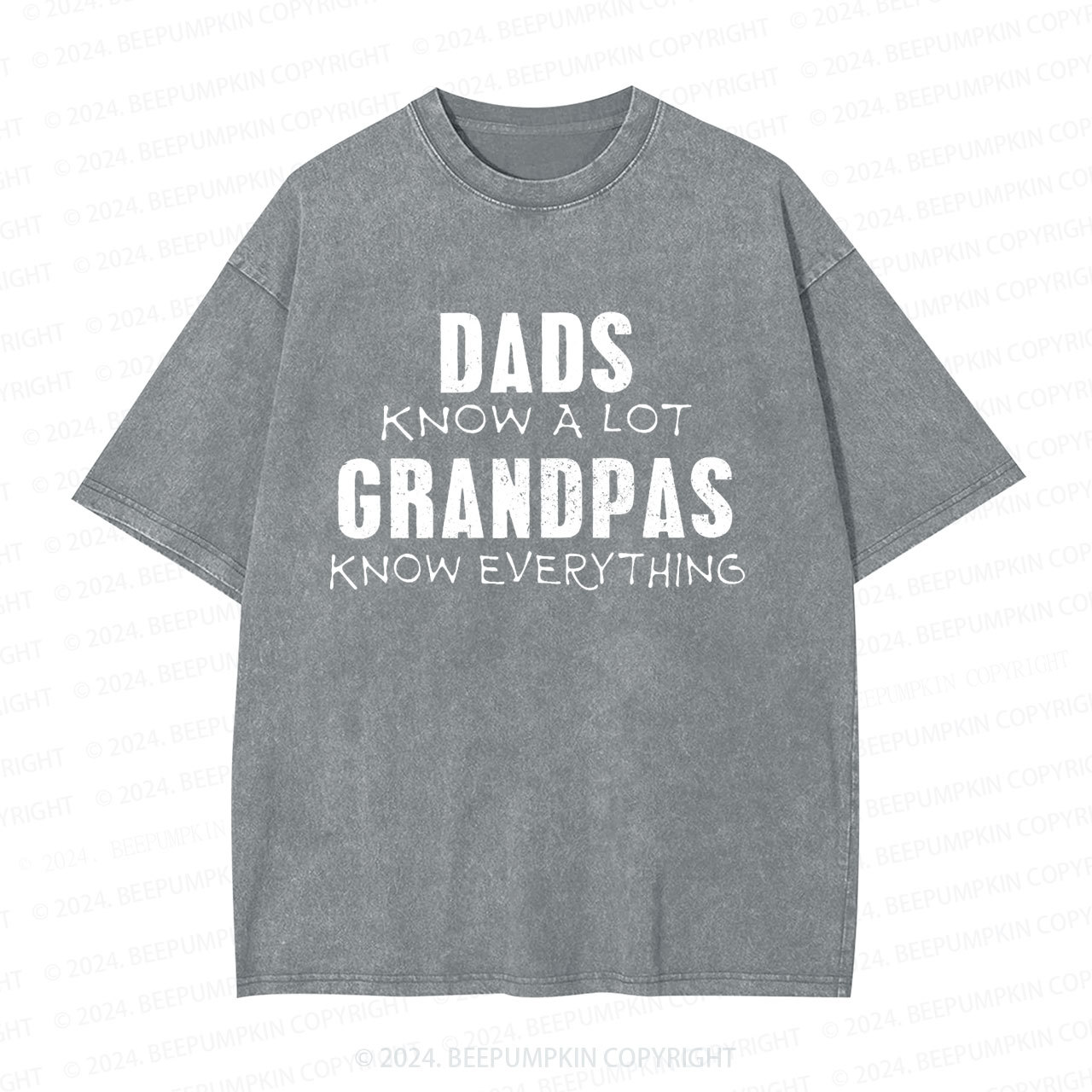 Dad Know A Lot Grandpa Dad Washed T-Shirts 